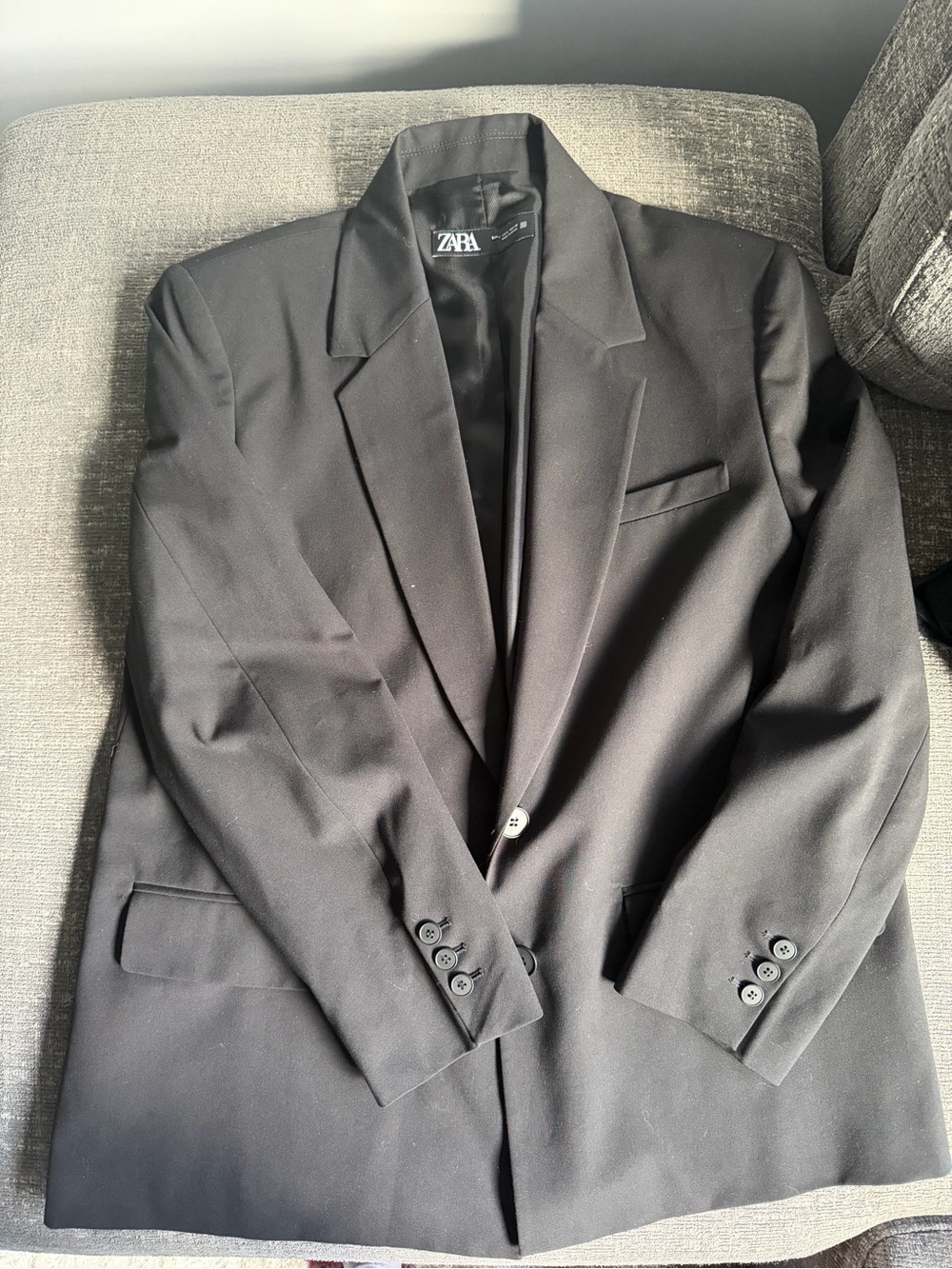 Zara Black Women's Single-Breasted Blazer